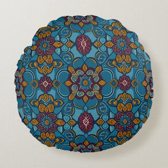 Elegance in Enamel Round Cushion (Front)