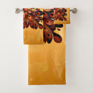 Elegance in feathers bath towel set