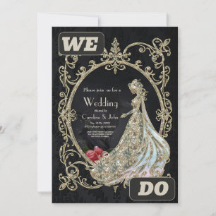 Elegance in gold and black.  invitation