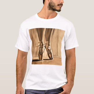 Elegance in Motion: Ballet Shoe Sketch T-Shirt