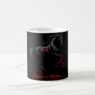 Elegance in Motion Horse Typography Art T-Shirt Coffee Mug