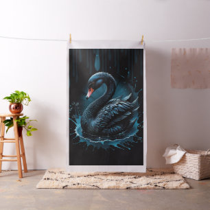 Elegance in motion, the black swan, fabric