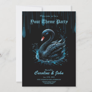 Elegance in motion, the black swan invitation