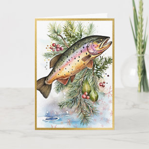 Elegance in Nature's Delights, Rainbow Trout Card
