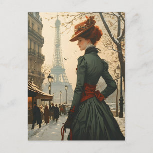 Elegance in Paris: Vintage Postcard