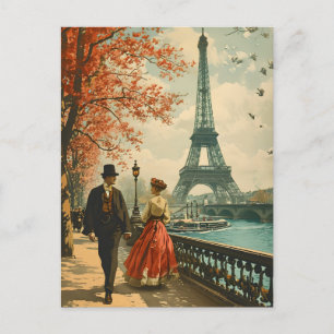 Elegance in Paris: Vintage Postcard