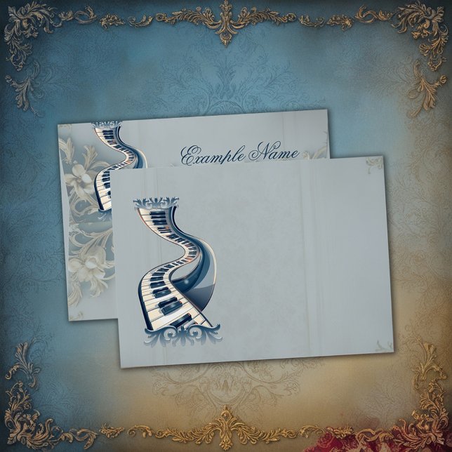 Elegance in piano keys and blossoms. envelope (Creator Uploaded)