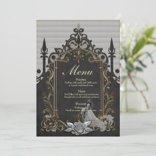 Elegance in silver and black. menu