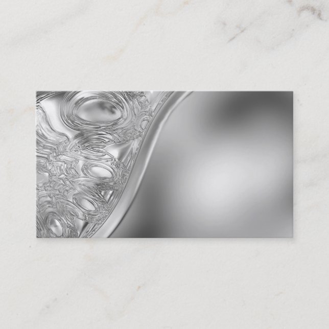 Elegance In Silver Business Cards (Front)