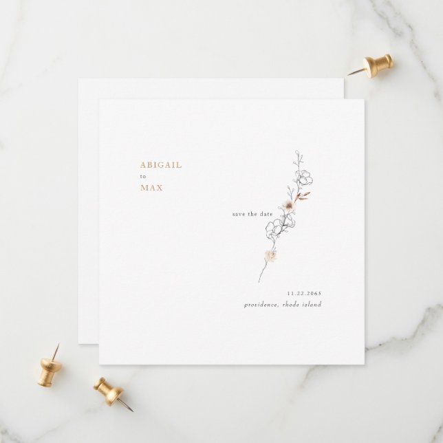 Elegance in Simplicity Carmel Square Save the Date (Front/Back In Situ)