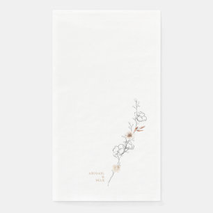 Elegance in Simplicity Delicate Wedding Caramel Napkin