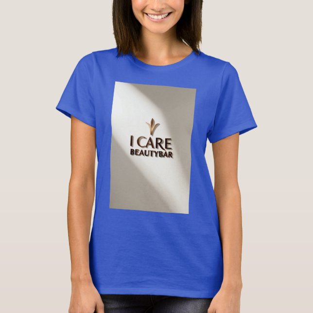 Elegance in Simplicity: The I Care Beautybar Logo T-Shirt (Front)