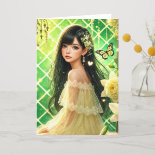 Elegance in Yellow: A Vision of Grace Thank You Card