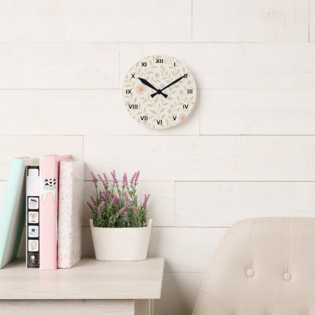 ELEGANCE & MODERN Royalgreen Wildflower Wall Clock (Reading Room)