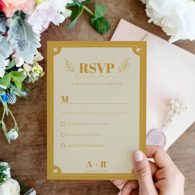Elegance Modern Vintage RSVP Card (Creator Uploaded)