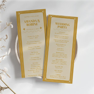 Elegance Modern Vintage Wedding Programs