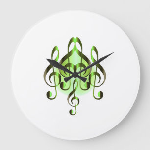 Elegance Musical Heart Design Large Clock