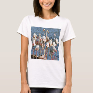 Elegance Of Artistic Pink Flamingos T-Shirt
