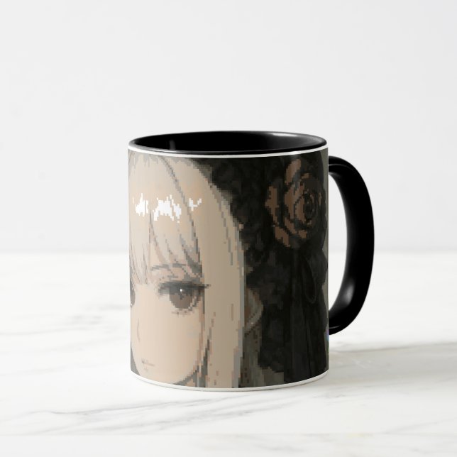 Elegance of the Midnight Blossom Maiden Mug (Front Right)