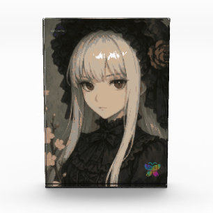 Elegance of the Midnight Blossom Maiden Photo Block