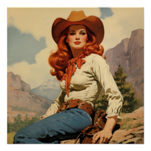 Elegance on the Prairie: Wild West Whispers Poster