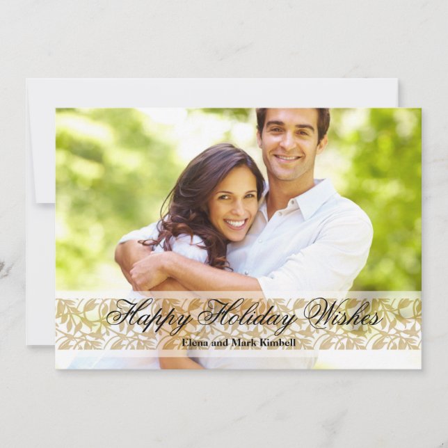 Elegance - Photo Holiday Card (Front)