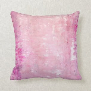 'Elegance' Pink Abstract Art Cushion