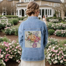 Elegance: Porcelain-Inspired Jean Jacket 