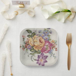Elegance: Porcelain-Inspired Paper Plates