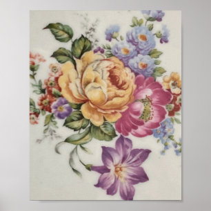 Elegance: Porcelain-Inspired Poster 