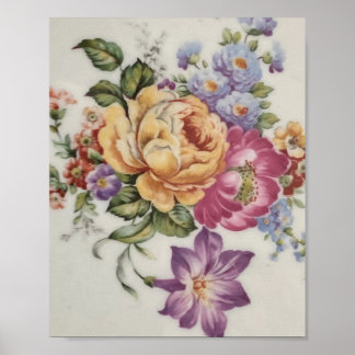 Elegance: Porcelain-Inspired Poster 