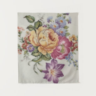 Elegance: Porcelain-Inspired Tapestry 