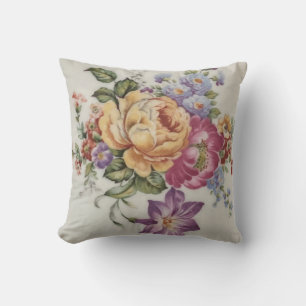 Elegance: Porcelain-Inspired Throw Pillow