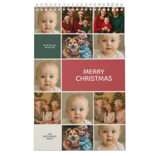 elegance red green ivory images collage Christmas Calendar