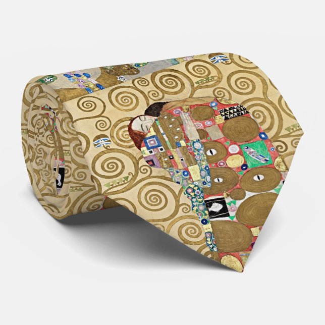 Elegance Redefined: Gustav Klimt's Fulfilment Tie (Rolled)
