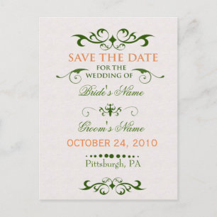 Elegance -Save the Date Announcement Postcard
