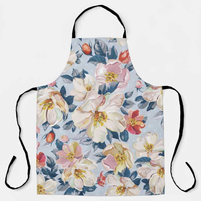 Elegance seamless pattern with blossoming apple tr apron (Front)