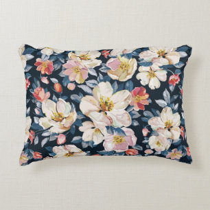 Elegance seamless pattern with blossoming apple tr decorative cushion