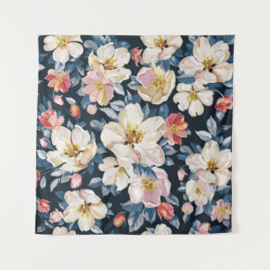 Elegance seamless pattern with blossoming apple tr tapestry