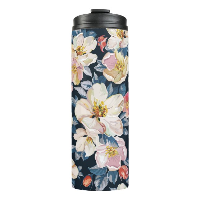 Elegance seamless pattern with blossoming apple tr thermal tumbler (Front)