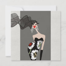 Elegance Unveiled Fashion Greeting Card