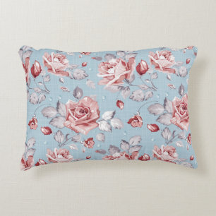 Elegance wallpaper pattern of pink roses 2 decorative cushion