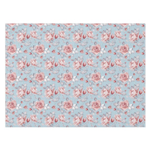 Elegance wallpaper pattern of pink roses 2 tablecloth
