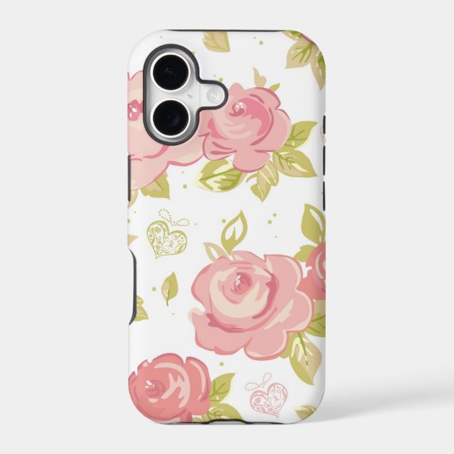 Elegance wallpaper pattern of pink roses 3 (Back)