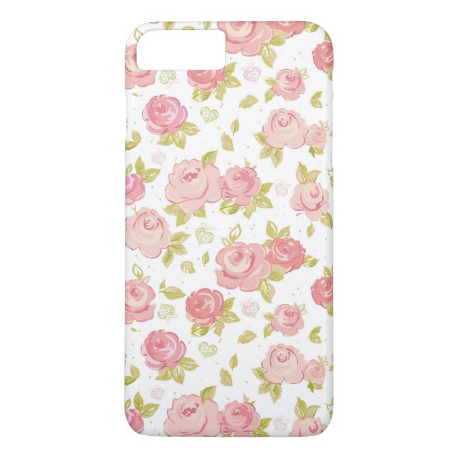Elegance wallpaper pattern of pink roses 3 Case-Mate iPhone case (Back)
