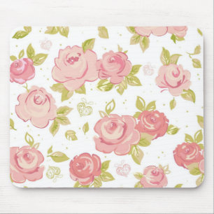 Elegance wallpaper pattern of pink roses 3 mouse mat