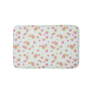 Elegance wallpaper pattern of pink roses 4 bath mat
