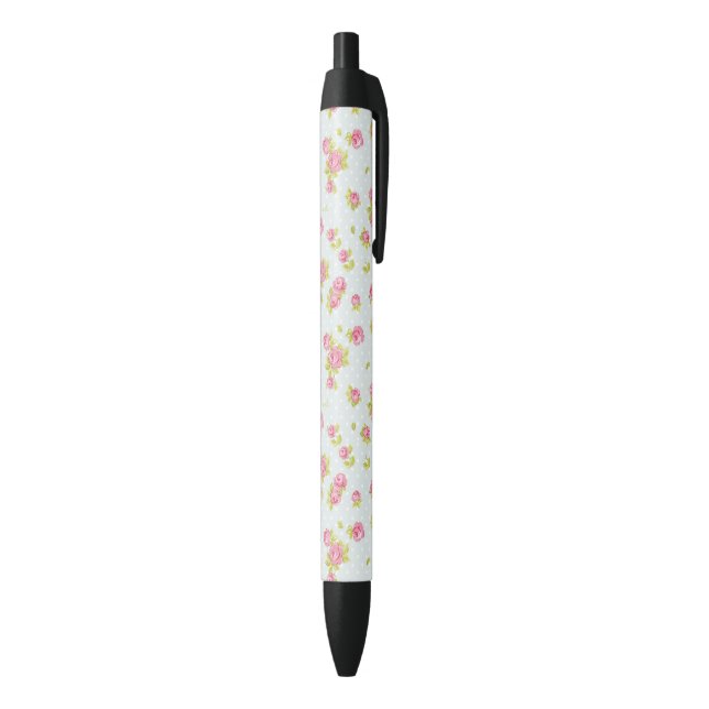 Elegance wallpaper pattern of pink roses 4 black ink pen (Bottom (Vertical))