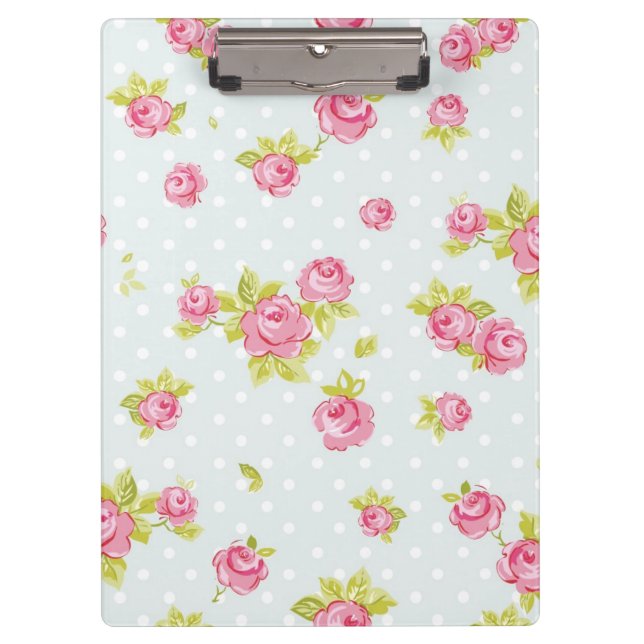 Elegance wallpaper pattern of pink roses 4 clipboard (Front)