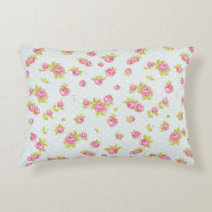 Elegance wallpaper pattern of pink roses 4 decorative cushion